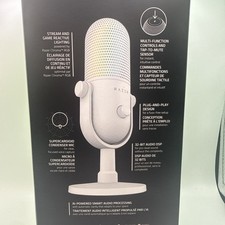 Razer Seiren V3 Chroma 32  Bit DSP RGB USB-C Microphone In White Nib Review Unit