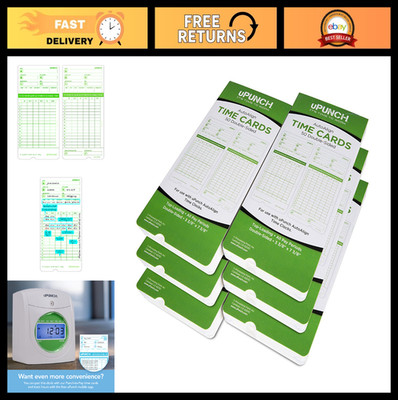 300 Time Cards for AutoAlign Time Clocks - Compatible with HN3000 Models