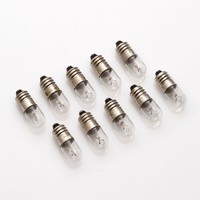 10 X 24V 1,2W 50Ma 0,05A E10 10X28 / Birne Lampe / Lamp Bulb / Skalenlampen