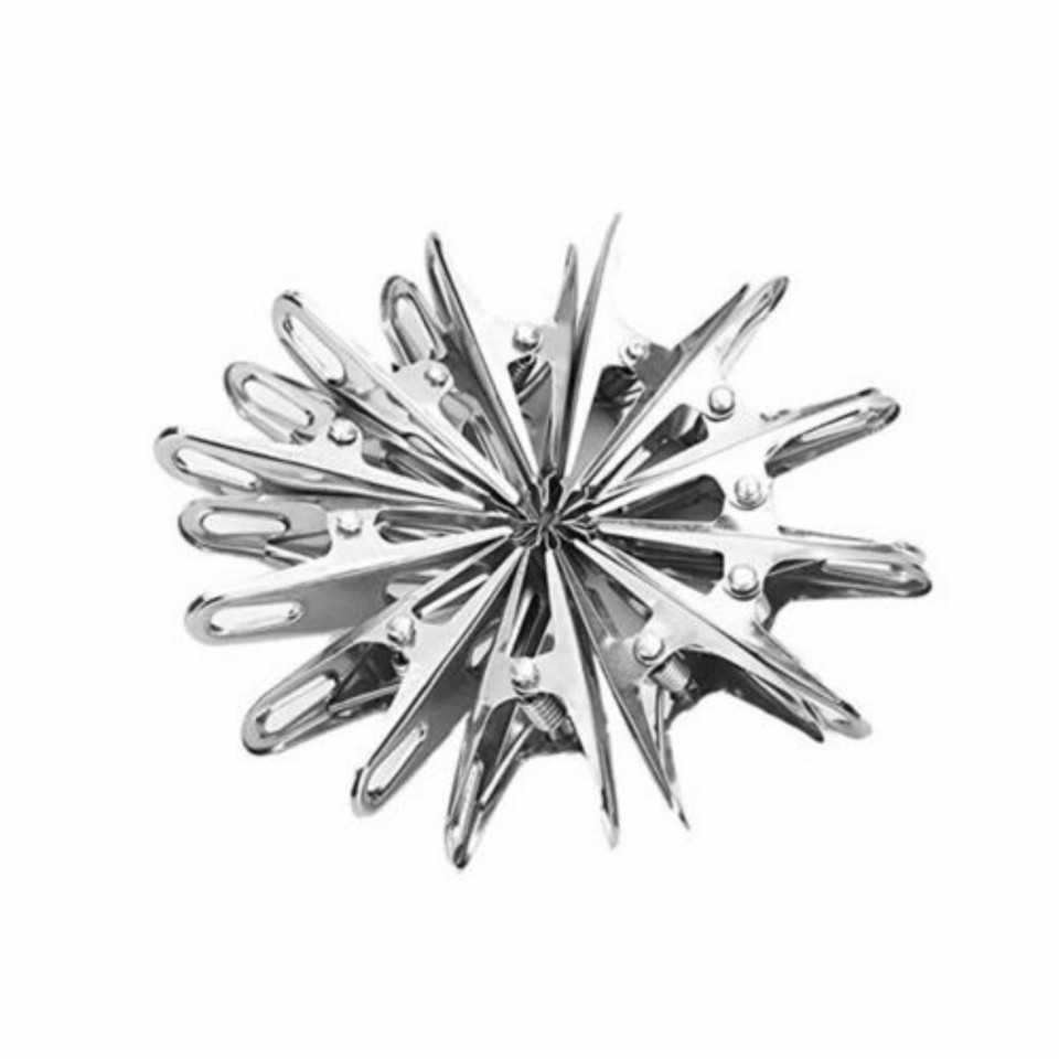 48 Stück Edelstahl Wäscheklammern Mit Korb | Windfest & Abdruckfrei