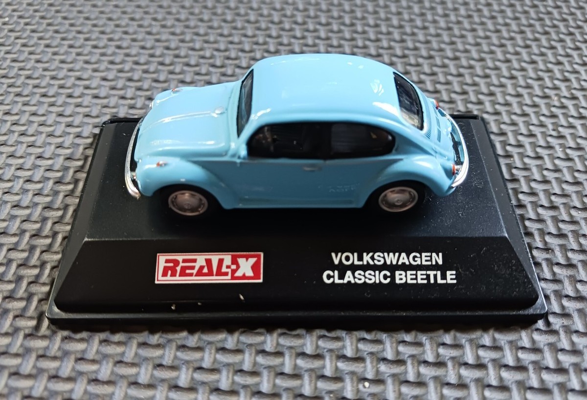 Volkswagen Beetle ミニカー レア Real-X 1:72 Volkswagen Classic Beetle Blue Diecast Model | eBay