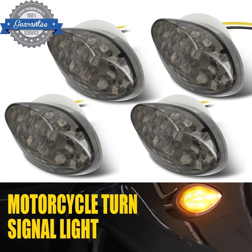 4X Motorcycle LED Turn Signal Light Blinker Amber Indicator