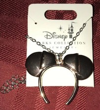 Disney Parks Minnie Mouse Ears Headband Necklace Rose Gold New HTF