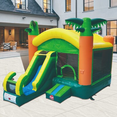 Hapcap 100% PVC Inflatable Semi Commercial Bounce House with Slide with Blower
