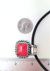 Lot of 2: SC 925 Red Coral & Black Onyx Sterling Silver Large Bale Pendants 20g — photo 9