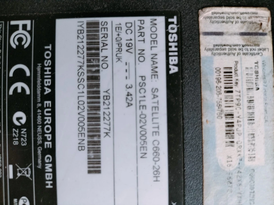 toshiba satellite c660d C660-26H laptop - Image 2 of 4