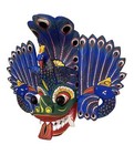 Hand Carved Hand Painted Wooden Peacock masks