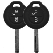 2x Key Shell Cover Black For Mitsubishi Colt VI Smart Forfour 454