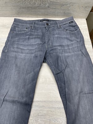 Mavi Jeans Mens 36 x 34L Zach Straight Leg Gray Denim Soft Stretch