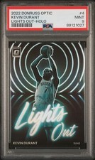 Kevin Durant 2022-23 Panini Donruss Optic Lights Out #4 Holo SP PSA 9