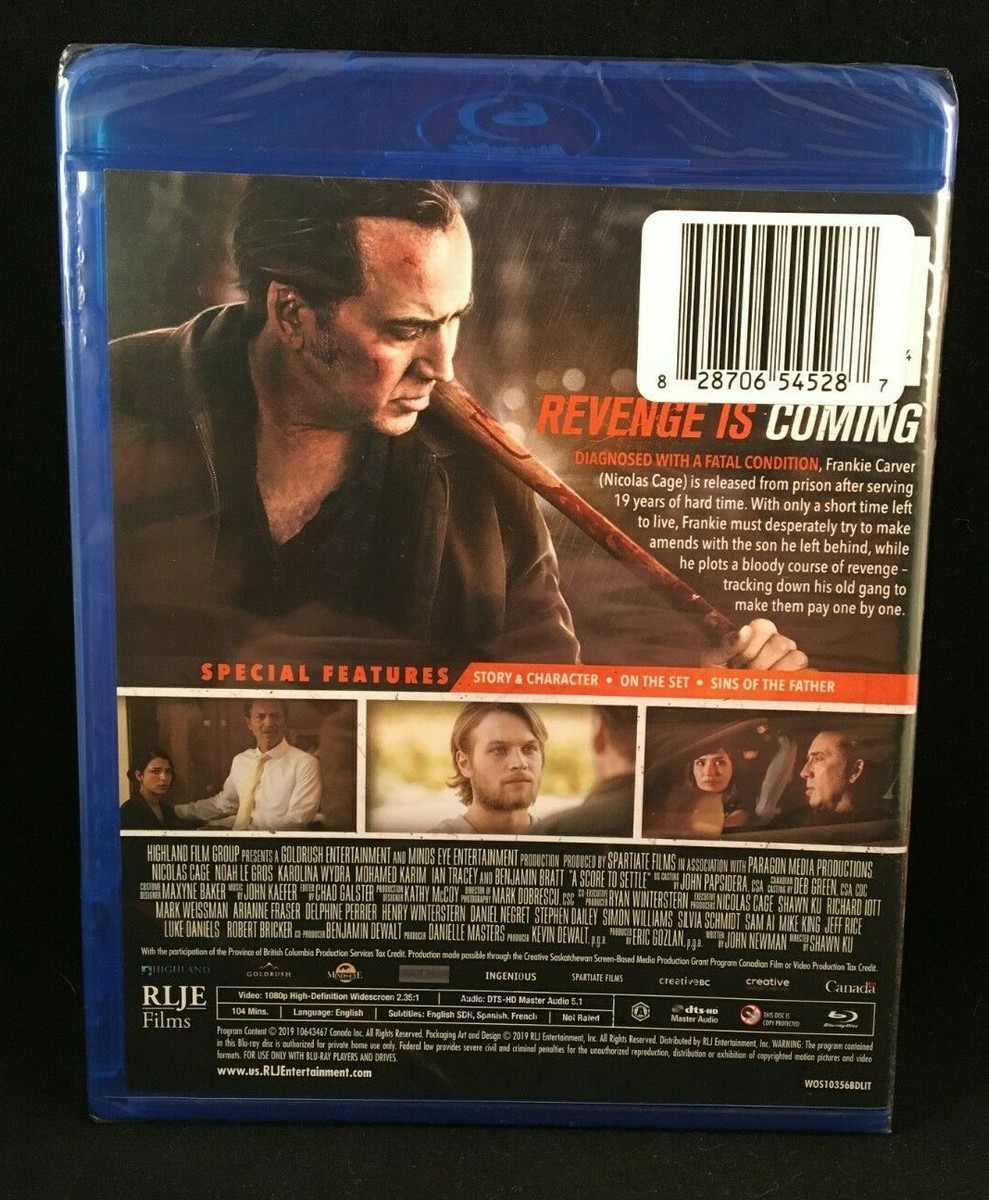 A Score to Settle - Blu-ray - 2019 - Nicolas Cage - Benjamin