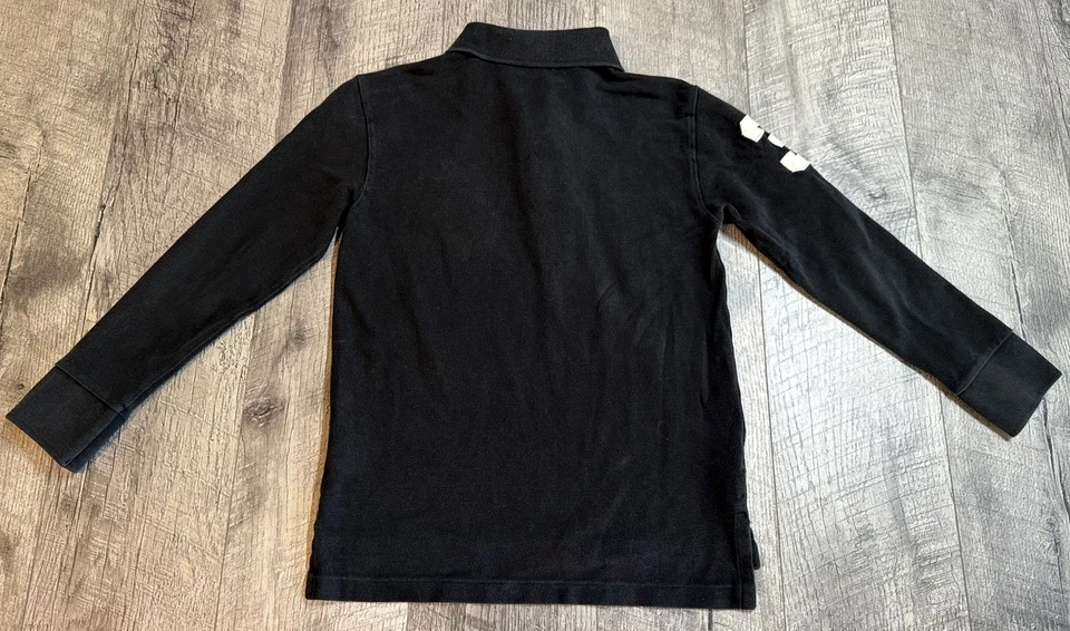 Vintage Polo Ralph Lauren Boys Shirt Boys 8 Black Long Sleeve Double Big Pony - Image 2 of 4