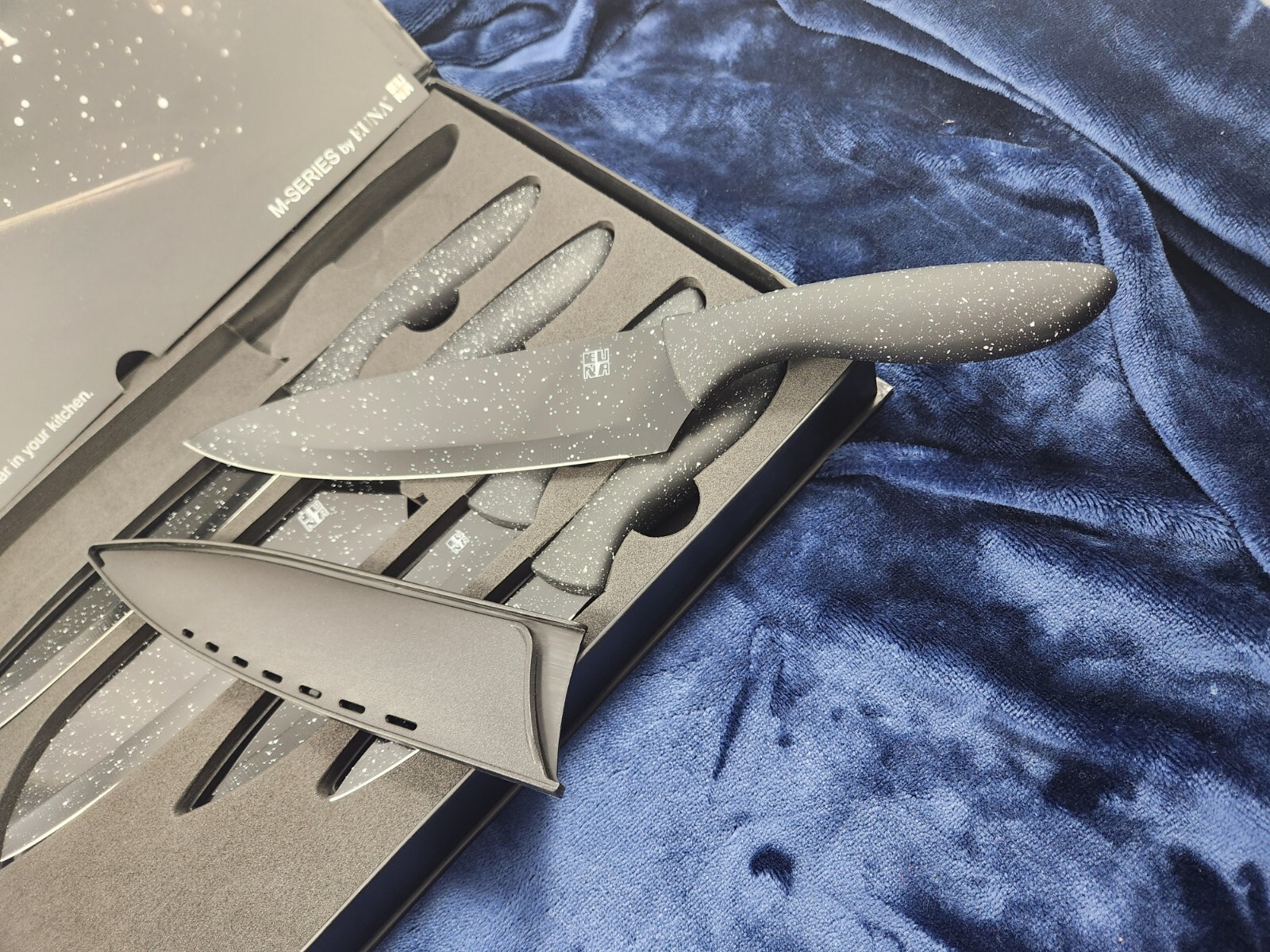 EUNA Knife Set, 5 Pcs Chef Knife Set Sharp Kitchen Knives Premium Stainless...