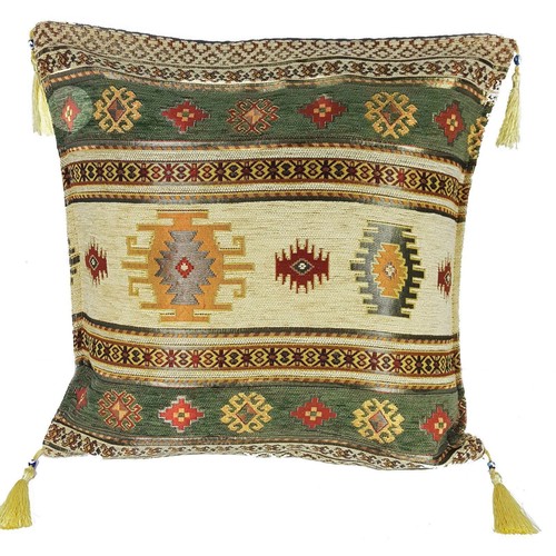 Cojín turco marroquí diseño Kilim Dubai Bohemio Cubierta Relleno 17""/43 cm - Imagen 20 de 26