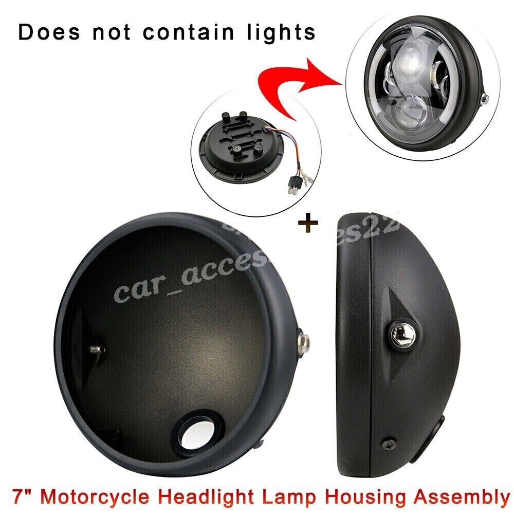 Motorrad Lampenabdeckung 7 Zoll Eisen Motorrad Runde Modifikation LED Scheinwerfer Gehäuse