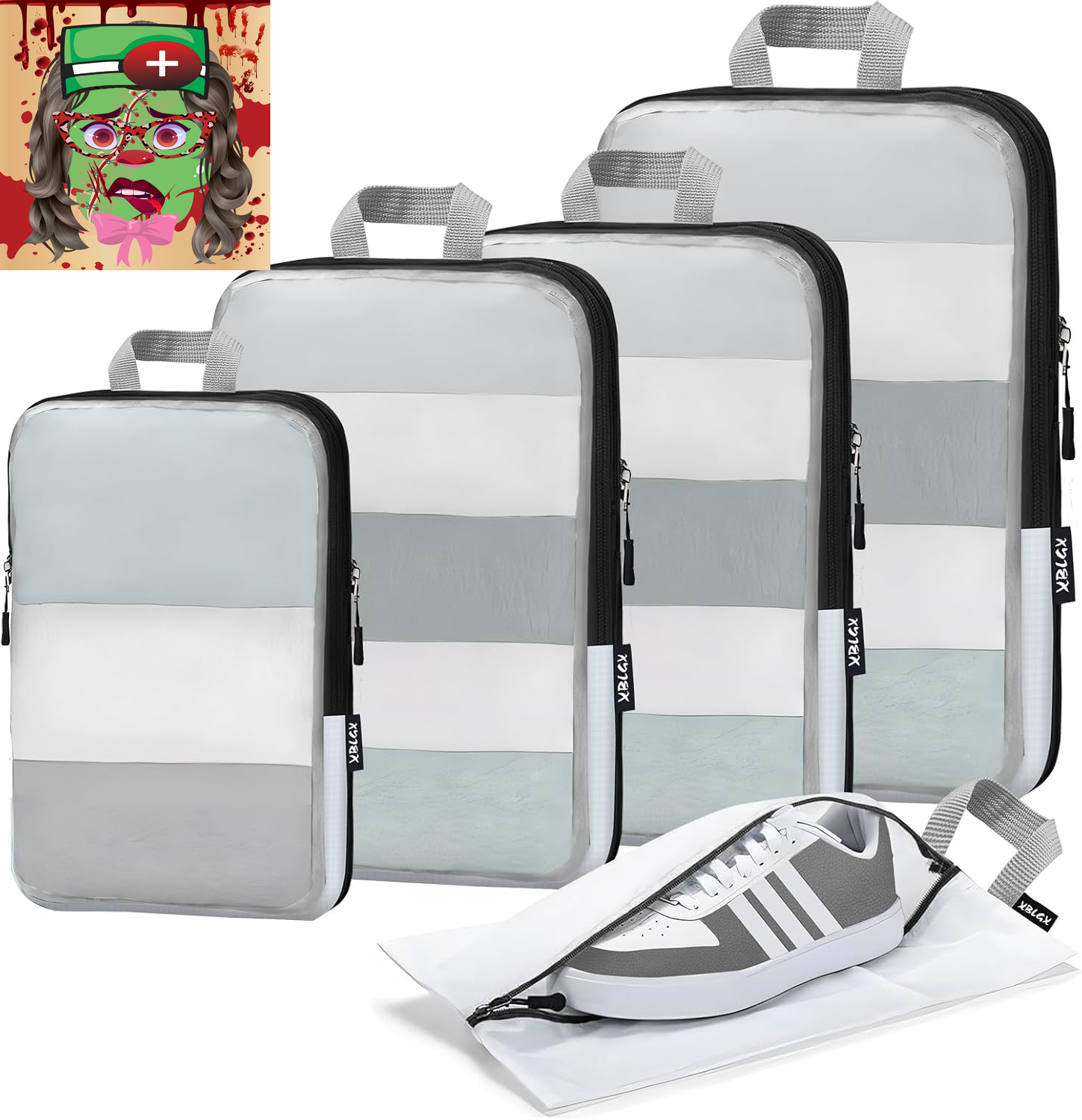 Compression Packing Cubes for Travel,5 Set of Packing Cubes for Suitcases,Compre