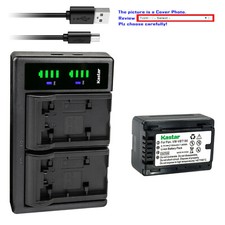Kastar Battery LTD2 USB Charger for VW-VBT190 Panasonic HC-VX870MGKK HC-VX980Gk