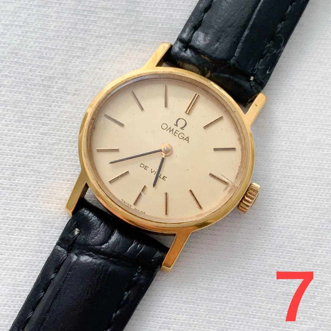 Omega De Ville Watch Vintage Round Gold Manual Swiss Made Ladies.