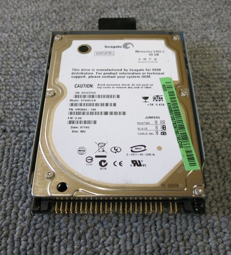 Seagate ST96812A 9W3882-188 Momentus 5400.2 60GB 5400RPM 8MB 2.5