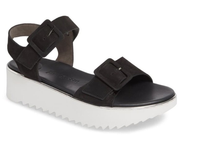 paul green black sandals