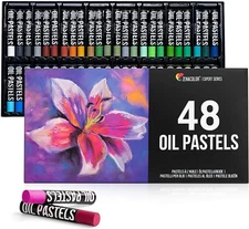 Zenacolor Expert Series Set of 48 Oil Pastels, Soft, No Residue (NEW)