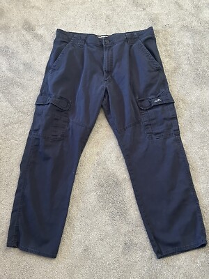 Wrangler Authentic Cargo Pants Men's 36x29 Black Workwear