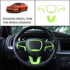 Green Steering Wheel Decor Cover Trim for Dodge Charger/Challenger & Durango 15+