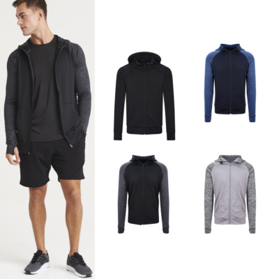 AWDis Just Cool Awdis Just Cool Herren Kontrast Sport Zoodie JC057 - Lange Ärmel