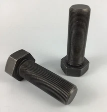 QTY 2 FULL THREADED HEX HEAD  BOLT 1 1/2" x 4 1/2"  01 RL FREE SHIPPING