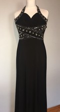 Morgan & Co Party/Evening Black Sequin Dress Size US 5/6, UK 8/10