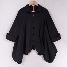 IC By Connie K Shirt Blouse Sz Medium Black B...