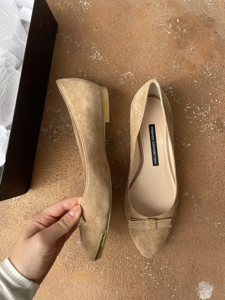 French Connection GAIA Mujer 37.5/7 Rand Planos Gamuza Tostada Foto 3 de 4