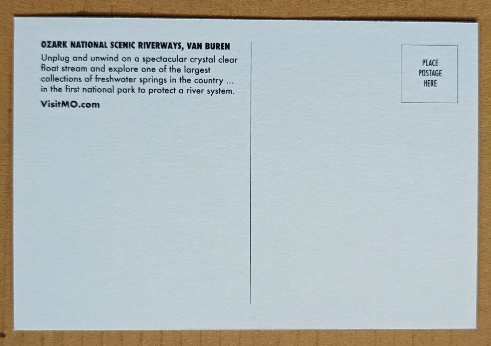 Postcard MO. Ozark National Scenic Riverways. Van Buren. Missouri eBay