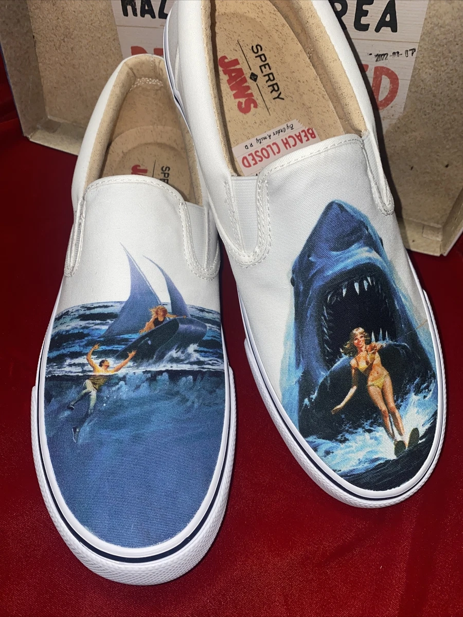 Sperry JAWS Shark 40th Anniversary Movie Men s Shoes Slip On