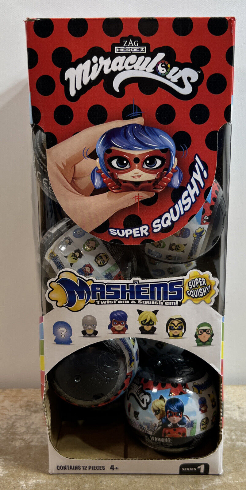 Mash'ems Miraculous - Squishy Surprise Toy Characters - Collect All 6 -  Series 3 (Styles May Vary) 