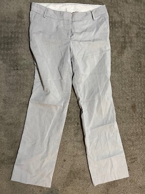 Kenar Women's Blue and White Striped Pocketed Pants Size 12