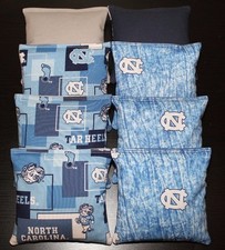 8 All Weather NORTH CAROLINA TARHEELS Cornhole Bean Bags Resin Filled Game Toss