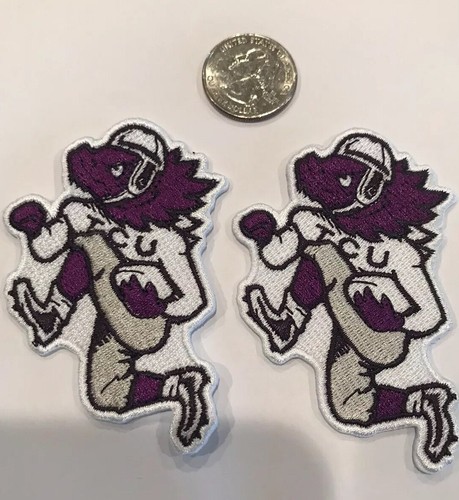 (2)-TCU Texas Christian Horned Frogs Embroidered Iron On Patches 3.25” X 2” - Picture 4 of 4