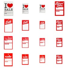 SPECIAL OFFER SALE CARDS REDUCED WAS NOW CARD PRICING GUN HANGER SWING TICKETS
