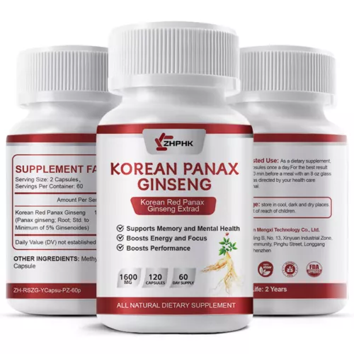Koreanischer roter Panax Ginseng vegane Kapseln hochfeste gentechnikfreie Ginsenosid Kapseln - Bild 9 von 10