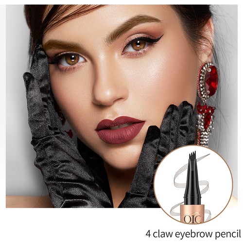 1-4PC QIC Eyebrow Pencil Liquid Waterproof Eyebrow Pen 4 Tip With A Slim Pencil☆ - Picture 4 of 33