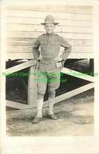 RPPC World War I Soldier in Uniform 330th Supply Co Camp Hill Newport News