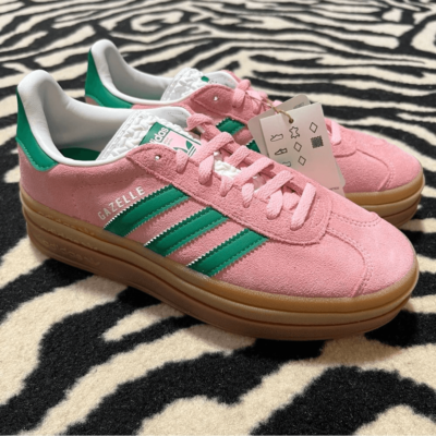 adidas gazelle silver green womens ✓ Adidas Gazelle Bold Green Lucid Pink (IG3136)