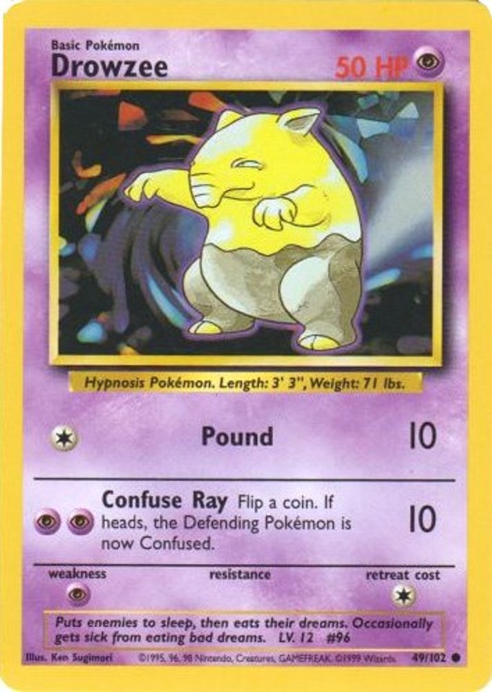 Drowzee 049/102 Base Set Pokemon