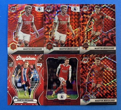 Martin Odegaard - 2022-23 Panini EPL Mosaic (6) Card Lot - Arsenal - Color Match
