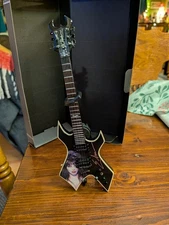 Elvira Mistress of the Dark Signed Autographed Axe Heaven Mini Guitar W COA