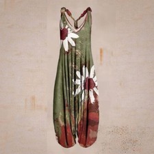 Floral Romper Harem Baggy Oversized Playsuit Boho 🌧️Women Plus🌞 Jumpsuit Hippy