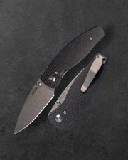 Three Rivers Mfg. (TRM) Neutron 2 - JET BLACK G10 3D Contoured LIZARD SKIN Handl