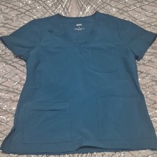 Cozyfit Blue Medical Scrubs Set Unisex Solid Pattern Size S Top  Bottom