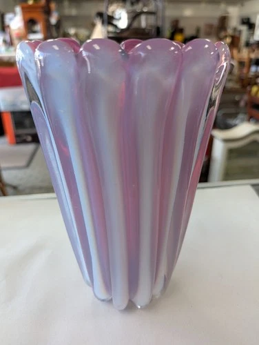 Vintage Murano Glass Vase Opalescent